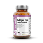 Complesso di pesce al collagene integratore alimentare senza glutine 60 capsule 38,76 g - Pharmovit (etichetta pulita)