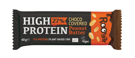 Barretta proteica alle noci, ricoperta di cioccolato, senza glutine, Biologica 40 g – Roobar