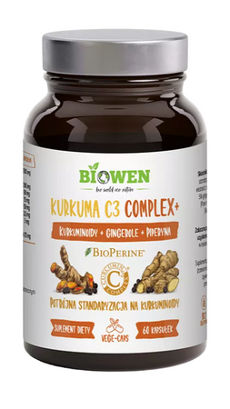 Curcuma C3 Complex+ integratore alimentare senza glutine 60 capsule - HempKing (Biowen)