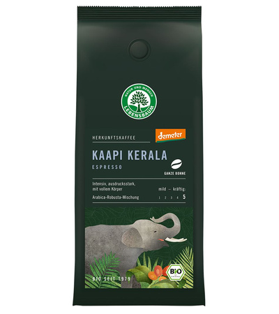 Caffè in grani Arabica/Robusta Kaapi Kerala espresso Demeter BIO 250 g – Lebensbaum