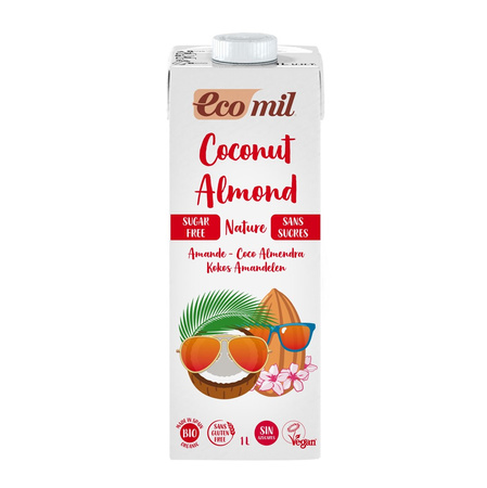 Bevanda al cocco con mandorle senza zucchero, senza glutine bio 1 l Ecomil