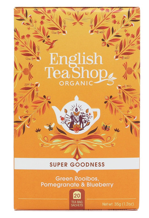 Tè verde con rooibos, melograno e mirtillo (20x1,75) BIOLOGICO 35 g – English Tea Shop