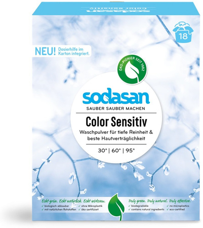 Detersivo in polvere universale, color sensitive BIO 5 kg – Sodasan