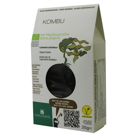 Alghe marine Kombu essiccate Biologiche 25 g – Porto Muinos