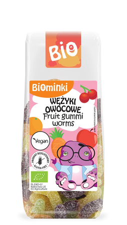 Serpenti di frutta senza glutine senza gelatina BIO 100 g