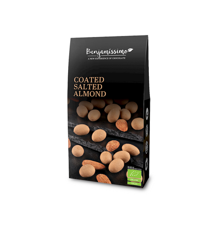 Mandorle al caramello salato senza glutine Biologico 60 g – Benjamissimo