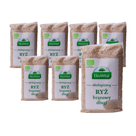 SET 7 x Riso lungo integrale bio 1 kg