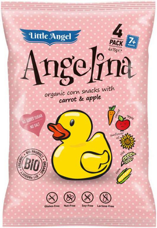 Patatine alla carota e mela senza glutine bio 4x15g