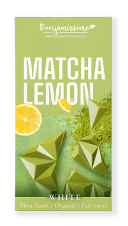 Piastra di cacao matcha tea - limone senza glutine bio 60 g - BENJAMISSIMO