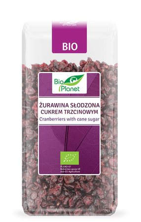 Mirtilli rossi dolcificati con zucchero di canna bio 400 g - Bio Planet