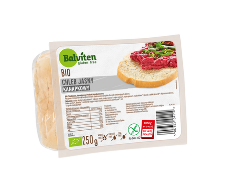 Pane per tramezzini leggero biologico, senza glutine bio 250 g