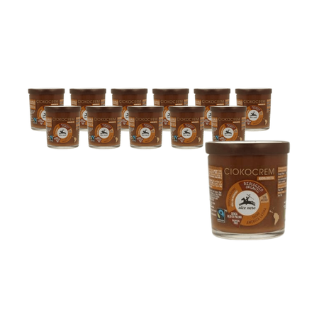 SET 12 x Crema di noci e cioccolato Bio del Commercio Equo e Solidale 180 g