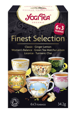 Tisana in bustine Finest Selection (mix di tisane) Biologico (6 x 3 bustine) 34,2 g – Yogi Tea