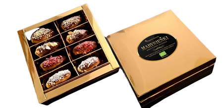 Datteri Medjool ricoperti di cioccolato fondente con ripieno e zuccherini Senza glutine Bio 210 G - Organichouse (Marysieńki) (Prodotto stagionale)