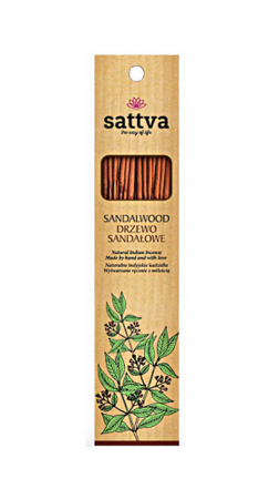 Incenso indiano al legno di sandalo (15 bastoncini) 30 g - Sattva