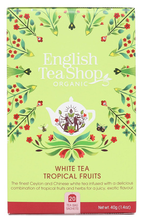 Tè bianco frutti tropicali (20x2) BIO 40 g – English Tea Shop