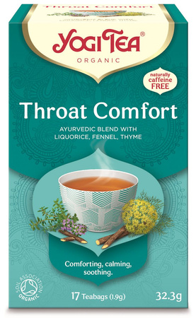 Tisana per la gola Throat Comfort Biologico (17 x 1,9 g) 32,3 g – Yogi Tea
