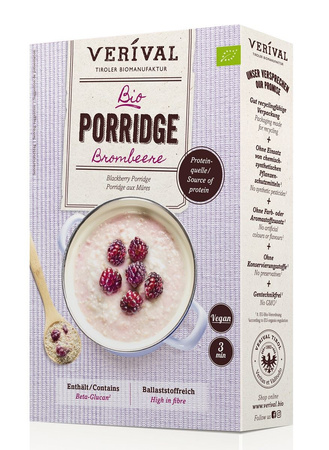 Porridge proteico biologico con more 450 g – Verival
