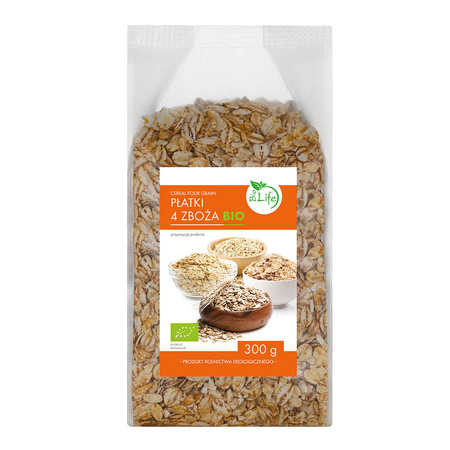 Miscela di fiocchi 4 cereali BIO 300 g - Bio Life
