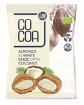 Mandorle biologiche in copertura bianca al cocco 70 g – Cocoa