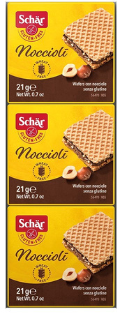 SET 14 x Wafer alla crema di nocciole 3x21g senza glutine 63g
