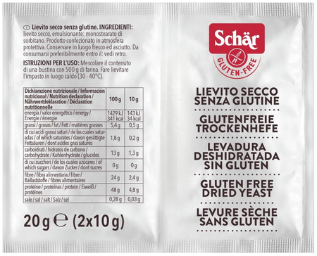 SET 50 x Lievito secco senza glutine 20 g - Lievito 