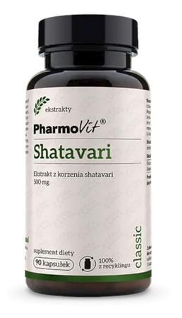 Estratto di shatavari (500 mg) integratore alimentare senza glutine 90 capsule - PHARMOVIT (CLASSIC)