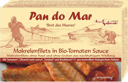 Sgombro in salsa di pomodoro biologica 120 g – Pan Do Mar