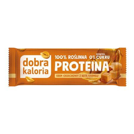 Barretta proteica crema di arachidi e caramello senza zuccheri aggiunti 42 g – Kubara