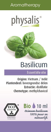 Basilico (Basilicum) olio essenziale EKO 10 ml - Physalis