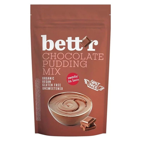 Budino al cioccolato non zuccherato vegano senza glutine BIOLOGICO 200 g – Bett'r