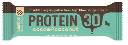 Barretta proteica 30% cacao cocco senza glutine 50 g