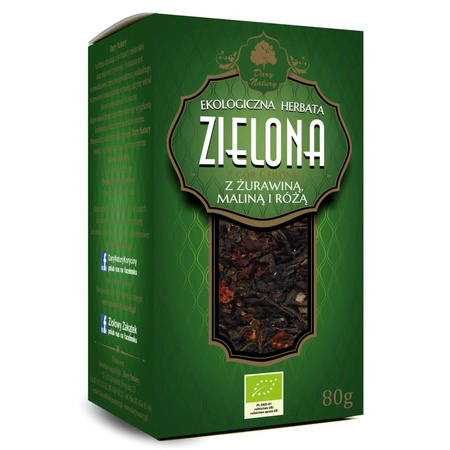 Tè verde con mirtilli, lamponi e foglie di rosa bio 80 g