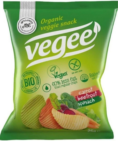 SET 10 x Patatine vegetali senza glutine bio 25 g - vegee