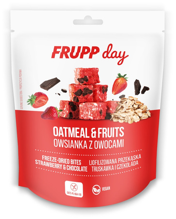 Cubetti di avena Frupp day fragola - cioccolato senza glutine 25 g - Celiko