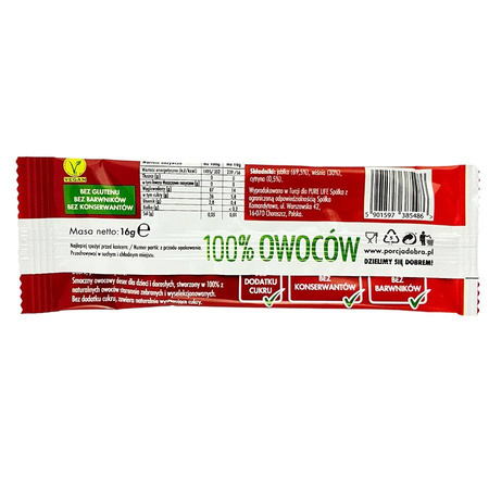 Snack di mele e ciliegie Porzione Buona 16 g