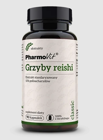 Estratto di fungo Reishi senza glutine (400 mg) integratore alimentare 90 capsule - Pharmovit (Classic)