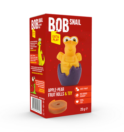 Snack di mele e pere con giocattolo 20 g bob snail
