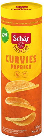 Patatine alla paprika Curvies senza glutine 170 g – Schar