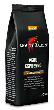 Caffè in grani 100% Arabica Biologico Demeter Perù espresso 250 g – Mount Hagen