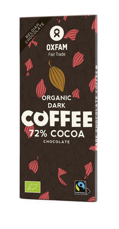 Cioccolato amaro del commercio equo e solidale con pezzi di caffè BIO 100 g