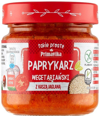 Paté vegetale vegano alla paprika con semole di miglio senza glutine, 160 g – Primavika