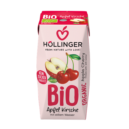 Bevanda mela e ciliegia biologica 200 ml – Hollinger