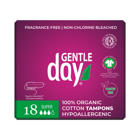 Tamponi in 100% cotone biologico Super, 18 pz. – Gentle Day