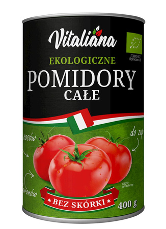 Pomodori pelati interi BIO 400 g - Vitaliana