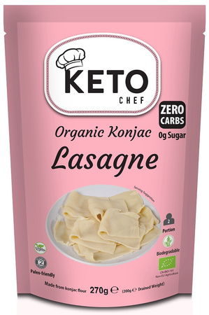  SET 25 x Tagliatelle keto(konjac noodle lasagne) senza glutine bio 270 g - Keto Chef (Better Than Foods)