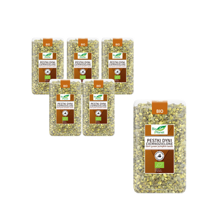 SET 6 x Semi di zucca verde scuro (coltivati in Europa) bio 1 kg - Bio Planet