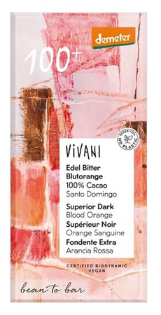 Compresse di cacao Demeter al gusto di arancia rossa Bio 90 g - Vivani