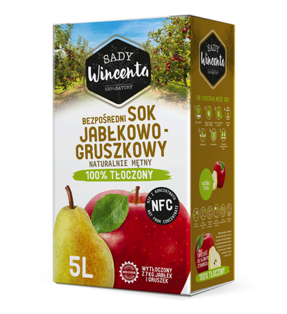 Succo naturale torbido di mela e pera 5 l