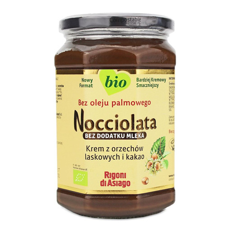 Crema di nocciole e cacao senza latte senza glutine Nocciolata Biologica 650 g – Rigoni di Asiago